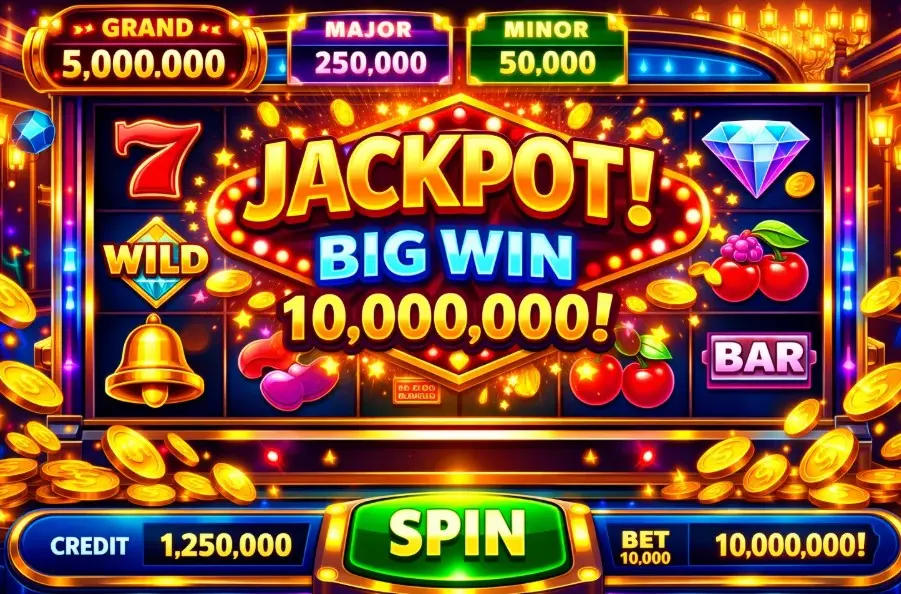 Automat w stylu Vegas z progresywnym jackpotem Grand Major Minor