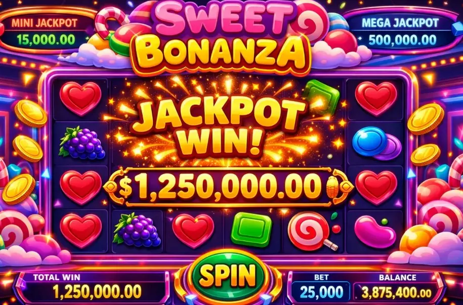 Sweet Bonanza – automat w tematyce słodyczy, wygrana jackpot